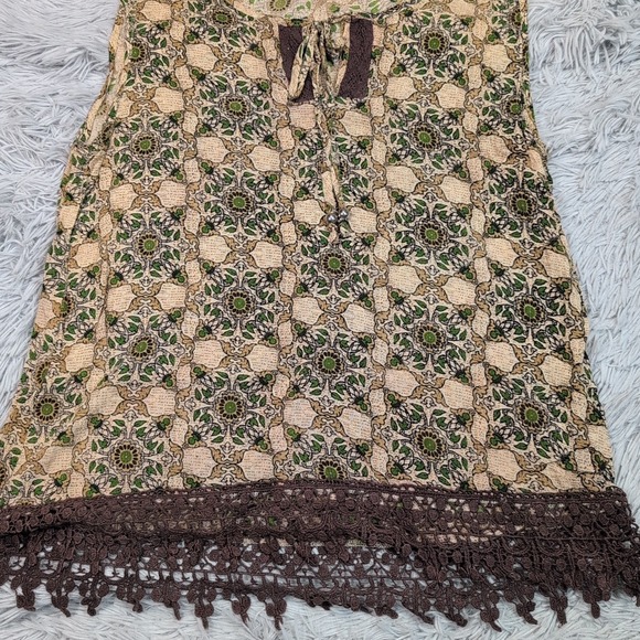 Notations Shirt Womens‎ M Petite Blouse Paisley Top Casual Comfy Sleeveless - Picture 7 of 8